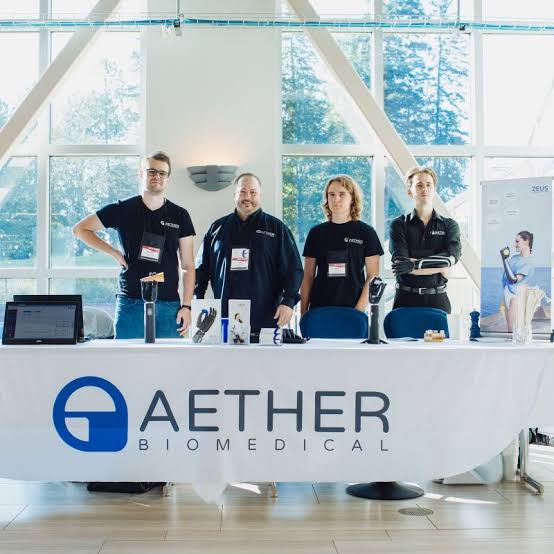 Aether Biomedical prosthetic hand — in use